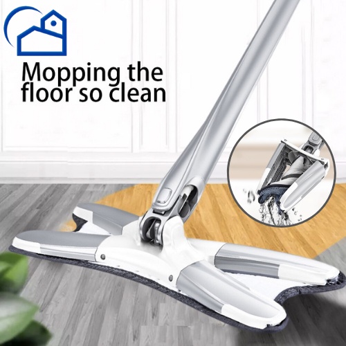 Top Living X-Shape Alat Pel Lantai Otomatis Ultra Mop Flat Mop / Alat Pel Lantai Flexible Peras Otomatis 813