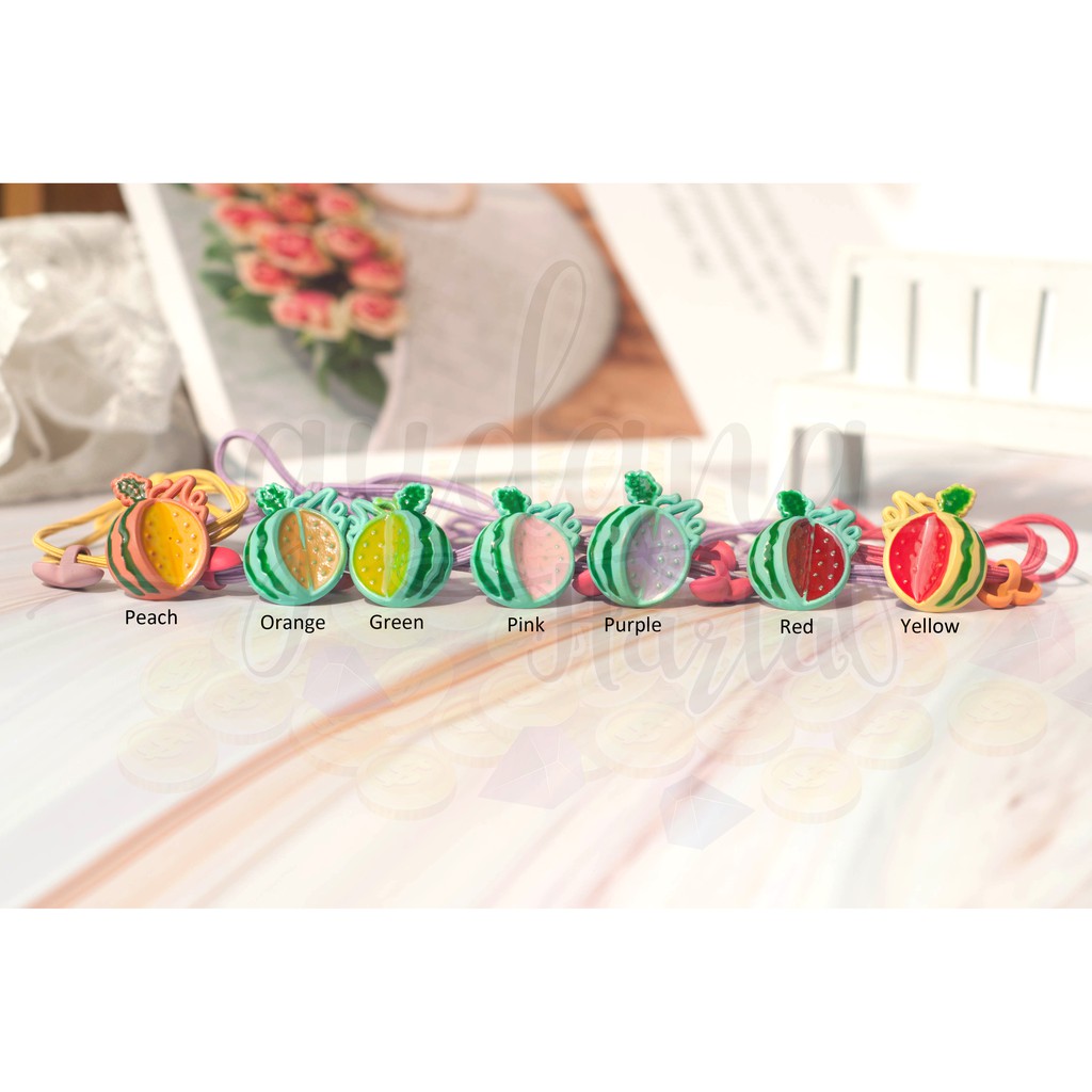 Ikat Rambut Korea Semangka Warna Warni Watermelon Lucu Unik GH 201551