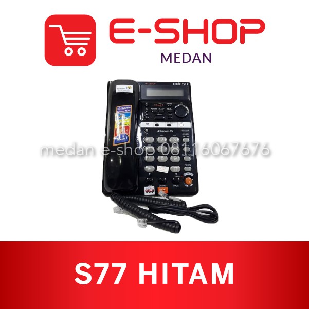 Telepon Kabel Sahitel S-77 Pesawat Telepon Rumah Sahitel S77 (Hitam)