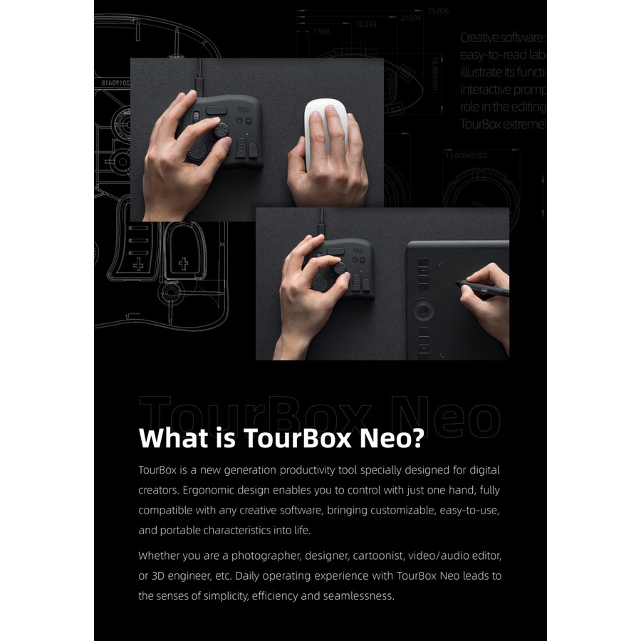 TourBox NEO Creative Photo &amp; Video Editing Console Tour Box NEO