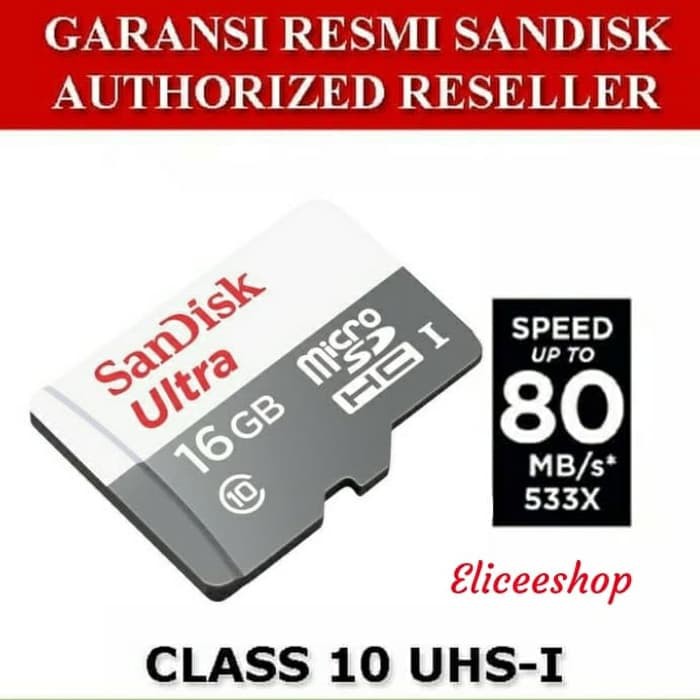 MEMORYCARD MEMORY CARD MICROSD SANDISK memori card hp 16GB class 10