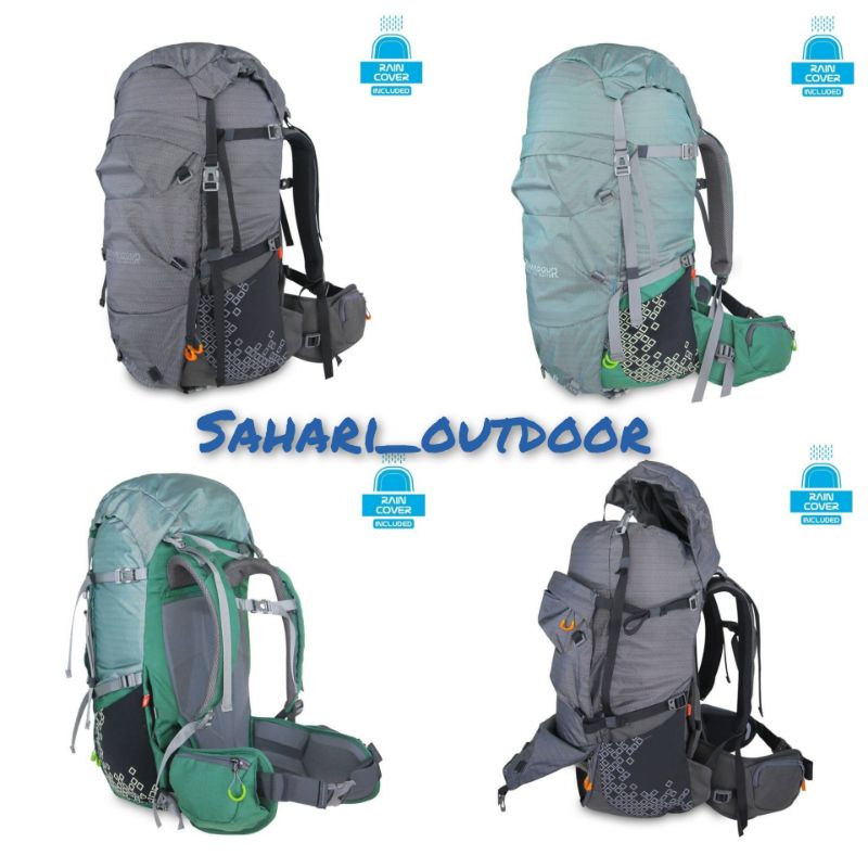 tas gunung carrier consina rocamadour 50L sudah termasuk cover bag