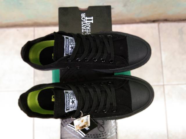 SEPATU SEKOLAH CONVERSE FLASH FULL BLACK PREMIUM MURAH