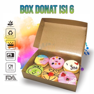 Jual Kotak Dus Donat Isi Dus Kotak Donat Isi Box Kue Roti Kotak Kue