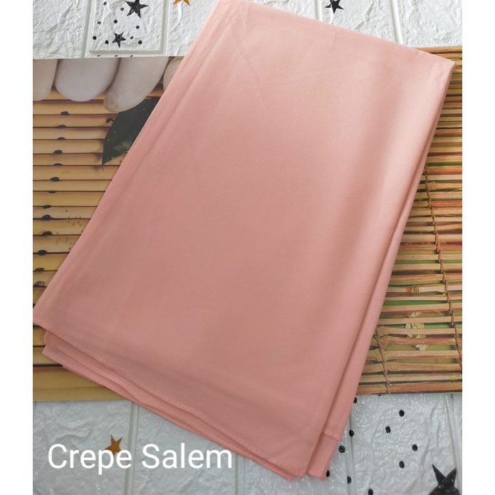 [175X75 CM] Jilbab Pashmina Polos Crepe Diamond Italiano Umama-Crepe Salem