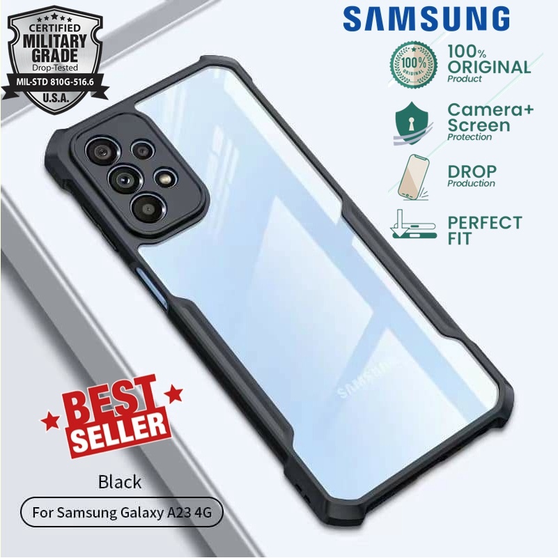 Case Samsung A23 Armor Beatle Series Bumper Transparan Clear Casing