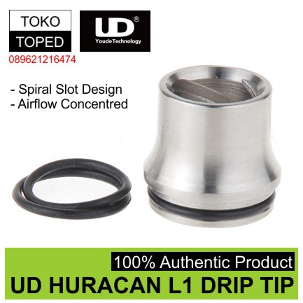 Authentic UD Huracan L1 Wide Bore Spiral Drip Tip | rda rta driptip