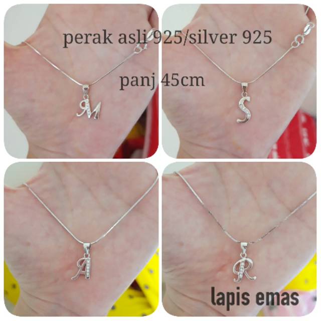 KALUNG HURUF/ALFABET/KALUNG PERAK/KALUNG WANITA/PERHIASAN PERAK/KALUNG ABJAD/PERAK MURNI/PERAKIMPORT