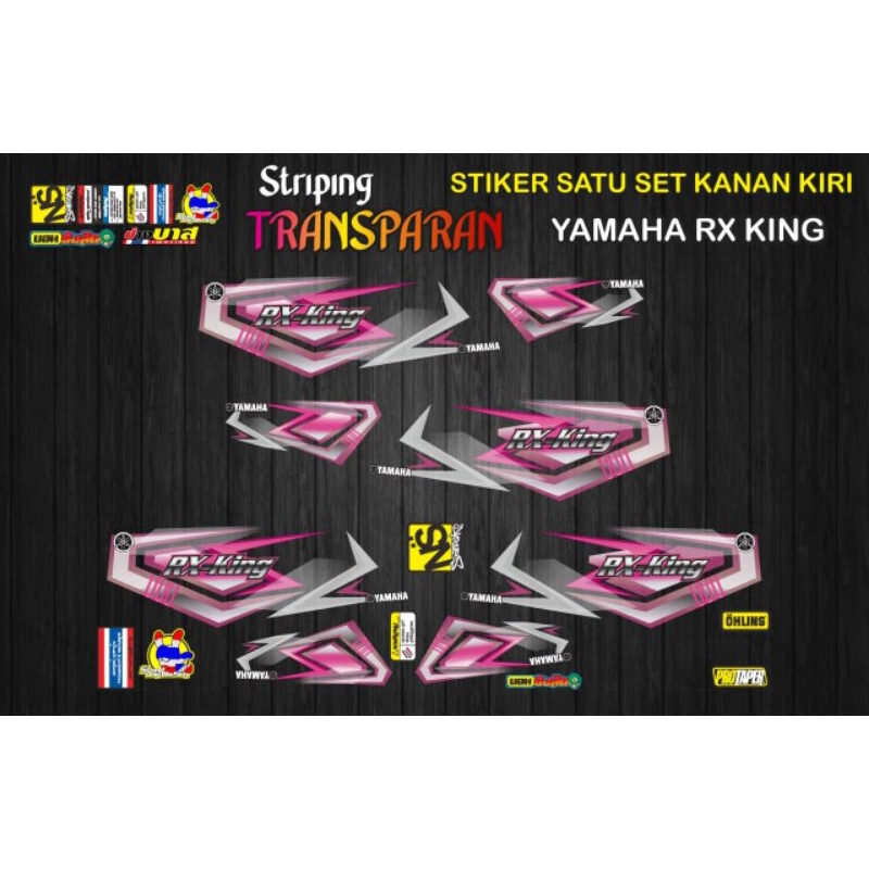 stiker transparan striping decal variasi yamaha RX KING