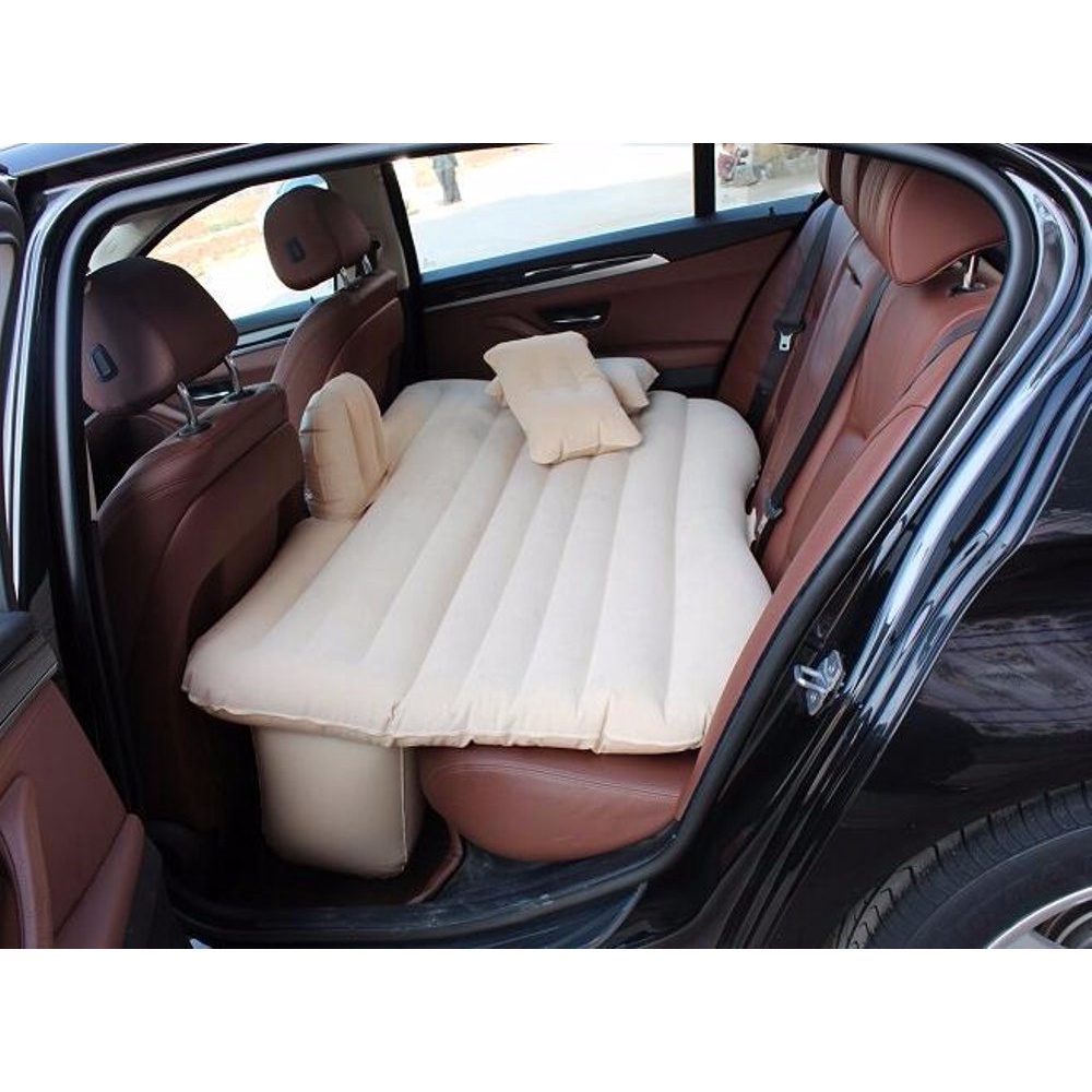    Jual Matras Angin / Kasur Anak dalam Mobil Warna Biru Cerah Cream Hitam