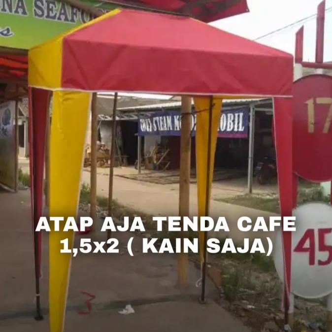 atap tenda cafe 1,5x2 hanya atap tenda stand cover kain