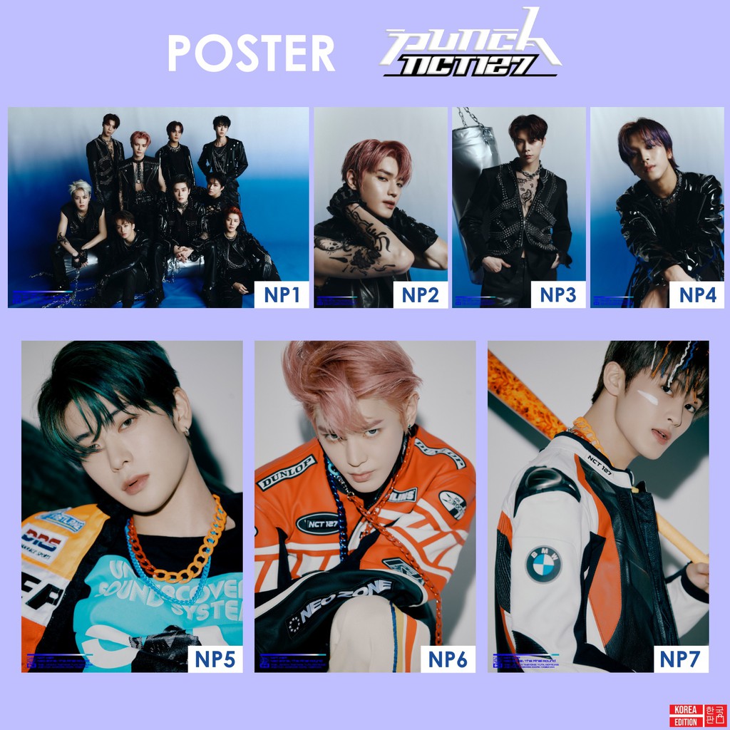 Poster NCT 127 PUNCH Jaehyun Taeyong Mark Yuta KPOP