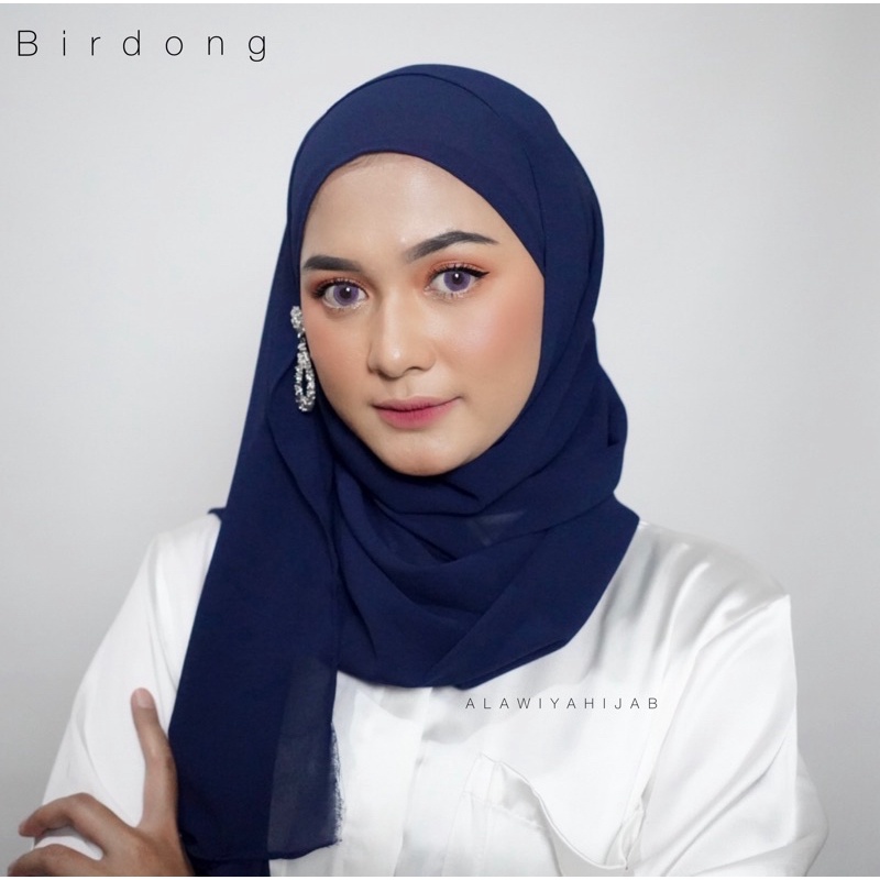PASHMINA PANJANG EXCLUSIVE ALAWIYAHIJAB 185x75 cm-Biru dongker