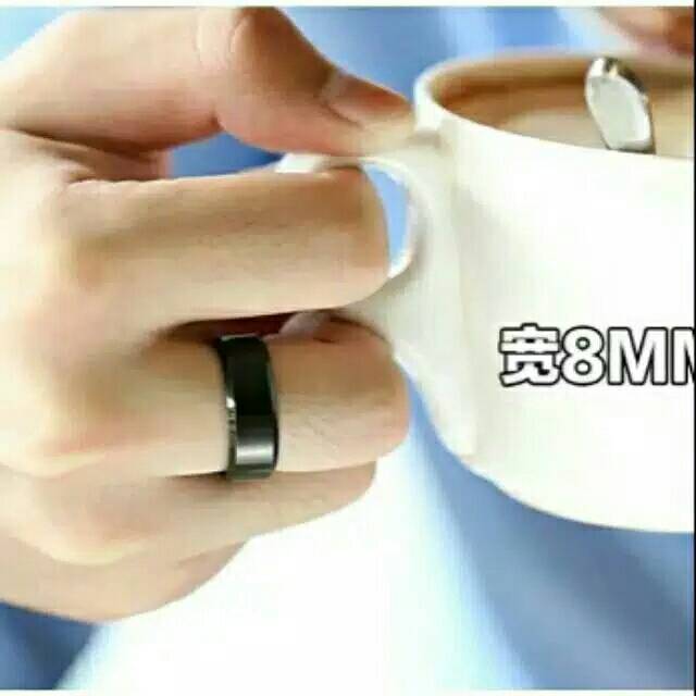 CINCIN TITANIUM PRIA -WANITA HITAM - CINCIN RING HITAM