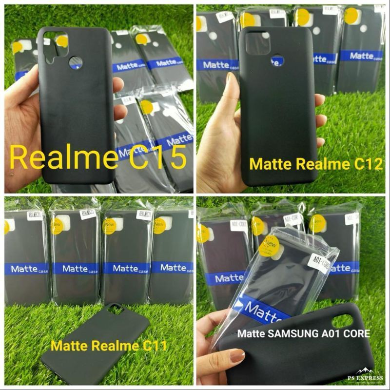 OPPO RENO 4F RENO 4 PRO REALME 7 7i C17 C15  MATTE BLACK SOFTCASE