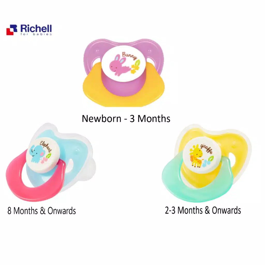 Richell Pacifier Empeng Bayi 2-3M+ Size M