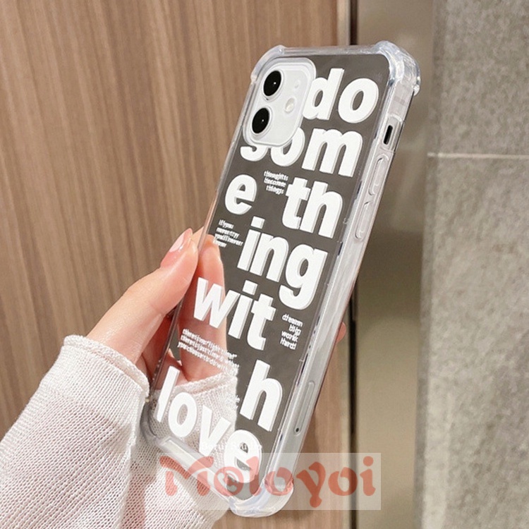 Casing IPhone 7Plus 8Plus 12 13 Pro MAX XR 11 Pro MAX 7 8 Plus X XS MAX SE 2020 Motif Alfabet