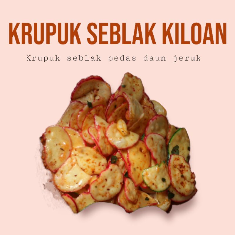 

KRUPUK SEBLAK EXTRA DAUN JERUK pedas. CEMILAN SNACK ENAK MURAH KILOAN, KEMASAN 1kg