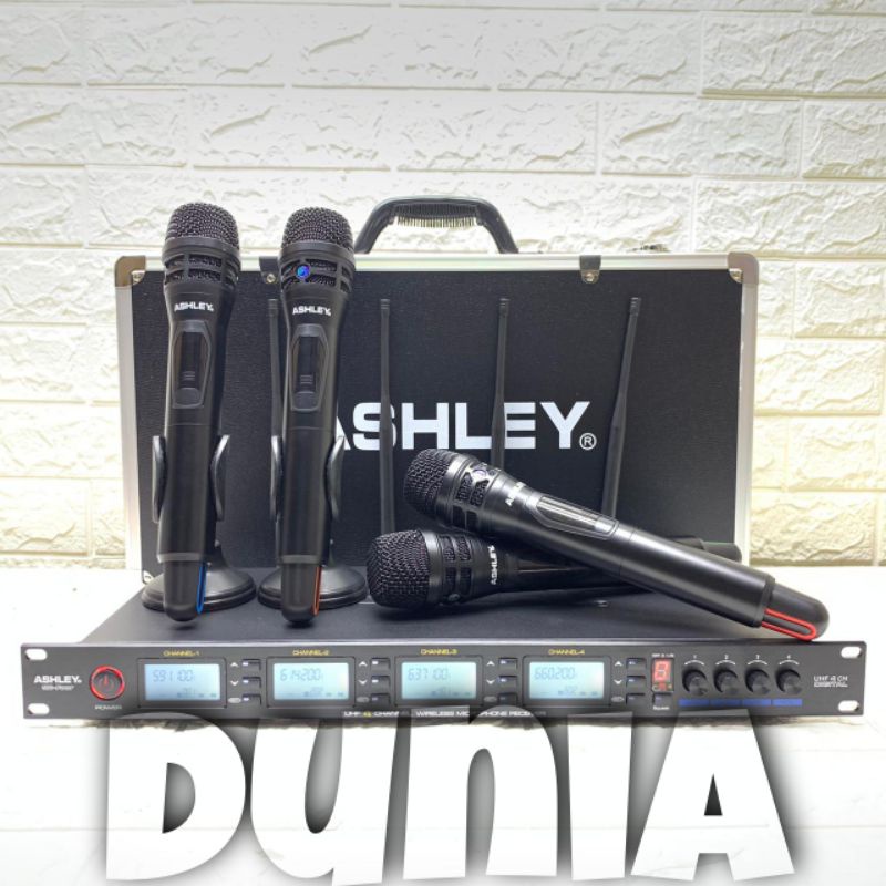Mic Wireless Ashley MC FOUR Original 4 Mic Handheld Ashley MCFour