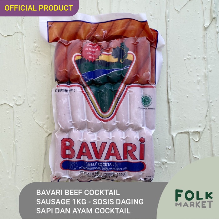 BAVARI Beef Cocktail Sausage 1KG - Sosis Daging Sapi & Ayam Cocktail