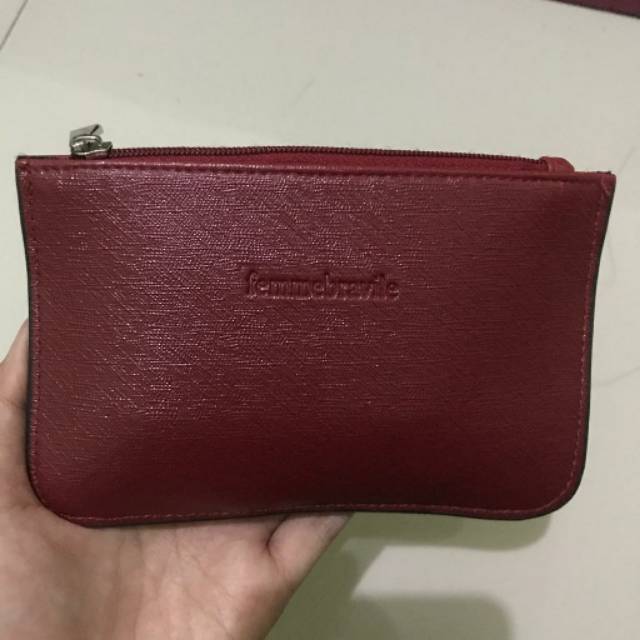 PRELOVED Cardholder Femmebravile Maroon n Bronze