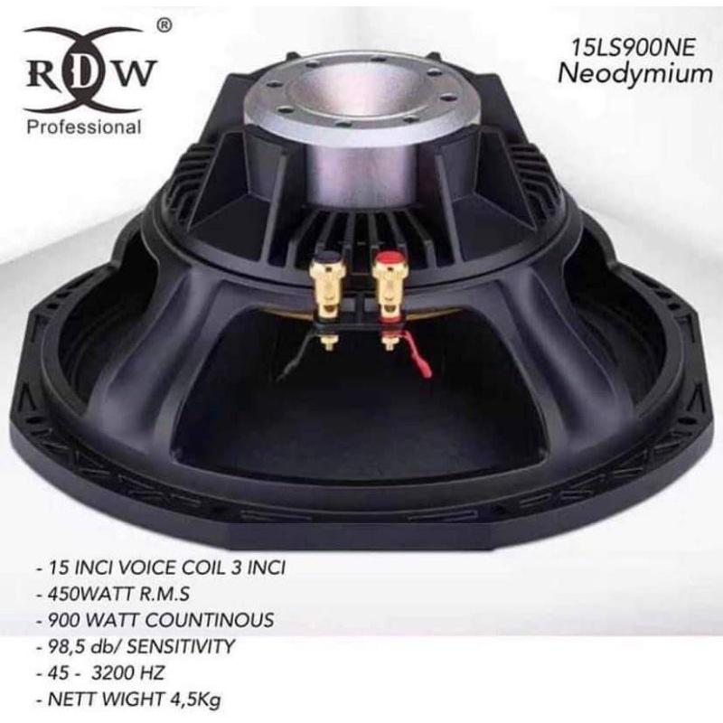 Komponen Speaker RDW 15LS900NE Original Speaker balap