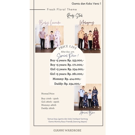 FRESH FLORAL - BABY LAVENDER - FAMILY SET DIJUAL TERPISAH-6