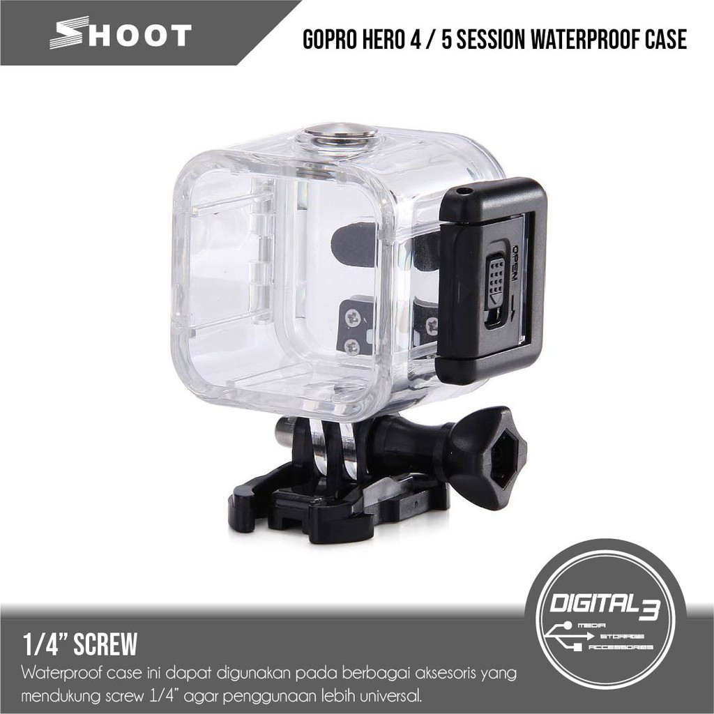 45M Underwater Waterproof Diving Housing Case For Go Pro Hero4 5 Session Came OX