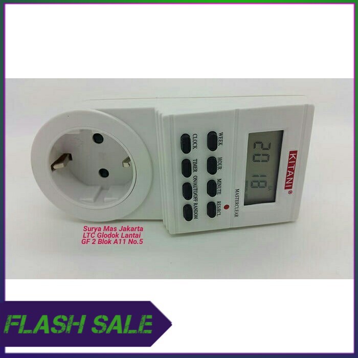 Stop Kontak Timer Listrik Digital Kitani Stopkontak timer digital