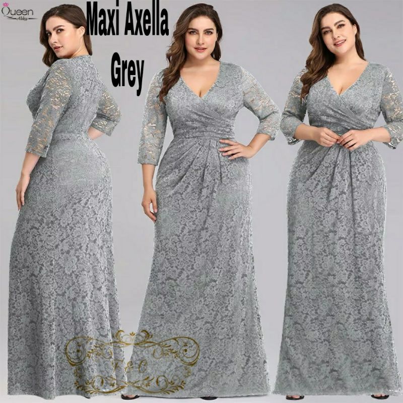 MAXY AXELLA FASHION MUSLIM PAKAIAN WANITA DRESS GAMIS JUMBO BRUKAT FEHM