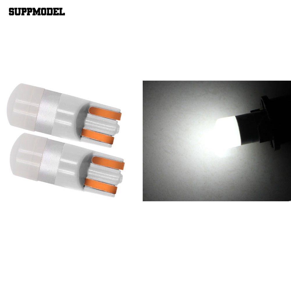 2Pcs Lampu LED 3030 SMD T10 W5W untuk Dome / Plafon Mobil