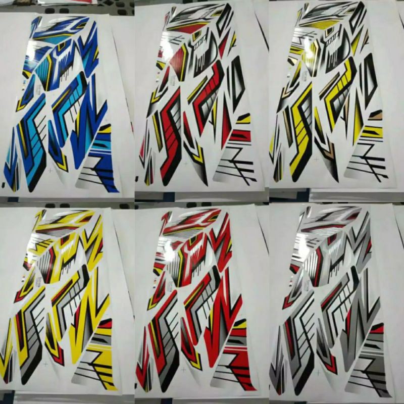 (Bisa COD) Stiker Vixion advance grafis blue core Movistar stiker Vixion new  variasi Yamaha Vixion