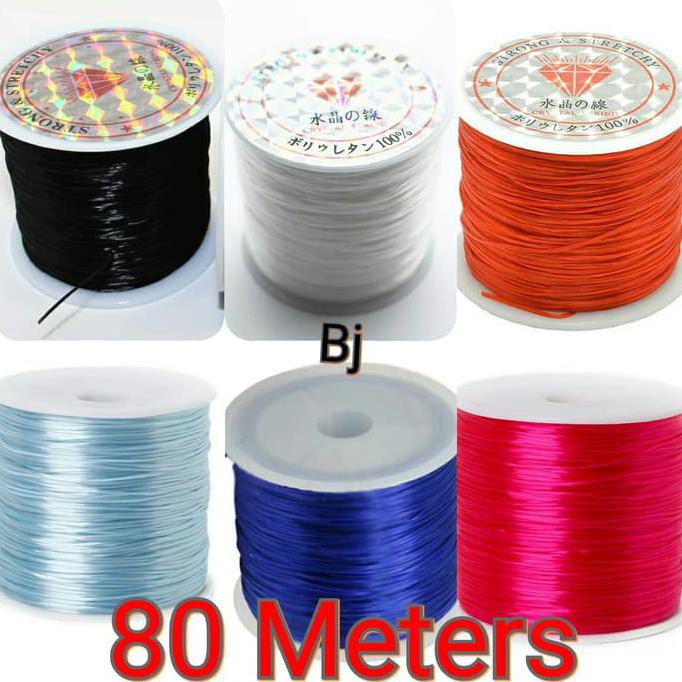 Terbaru 70 Meter Tali Benang Karet Elastis 0.8mm Elastic String Strong