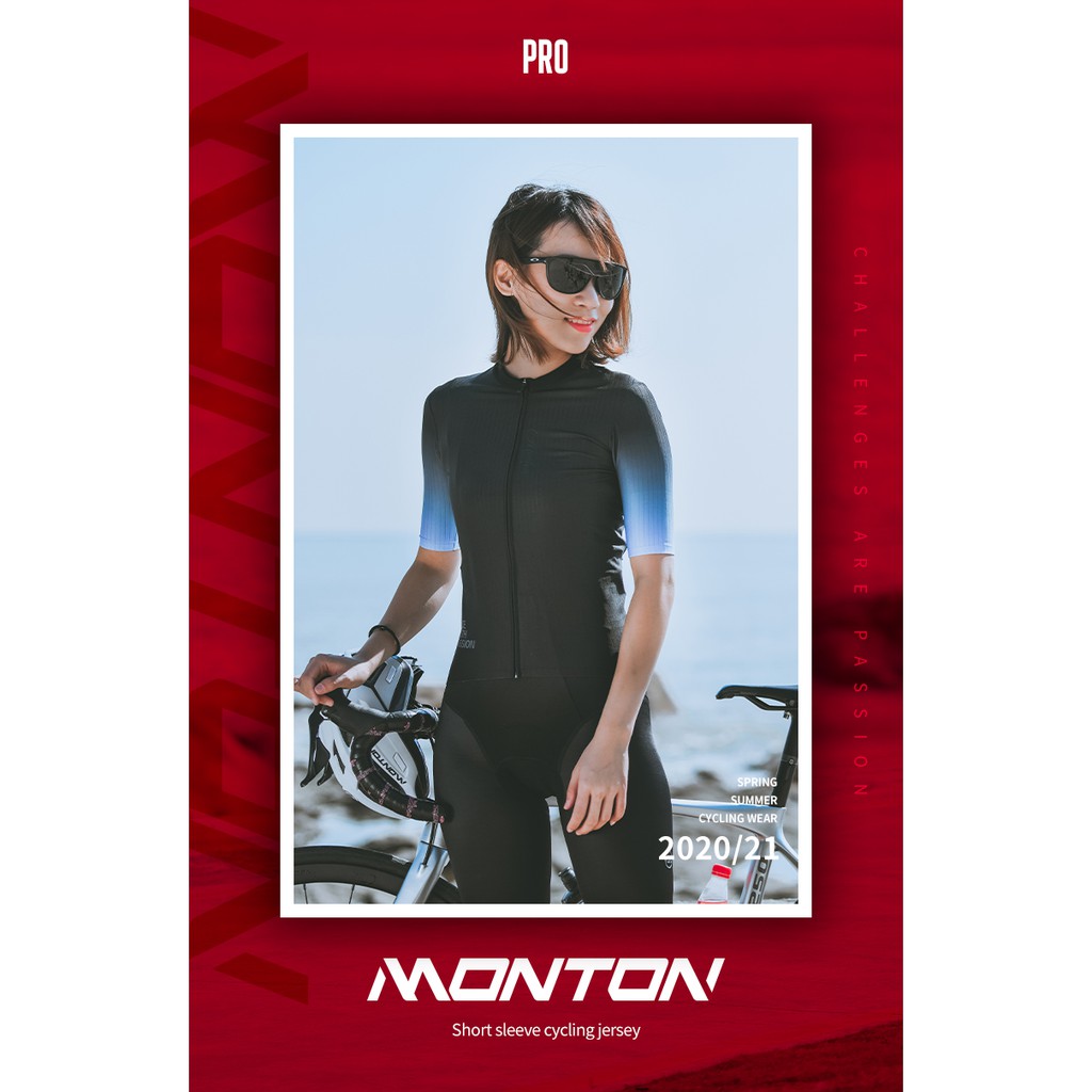 Jersey Monton Short Sleeve Untan Black Women Jr Cycling Moontoon Gowes