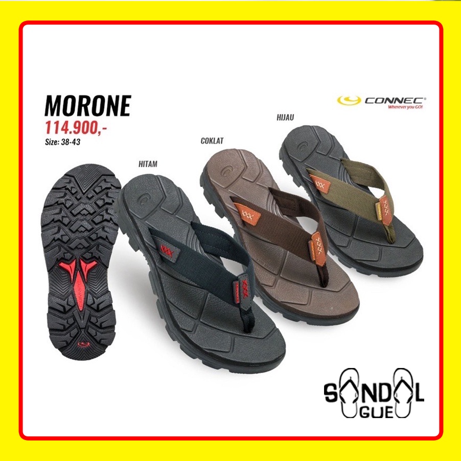 PROMO SANDAL PRIA KEKINIAN CONNEC MORONE 100% BARU