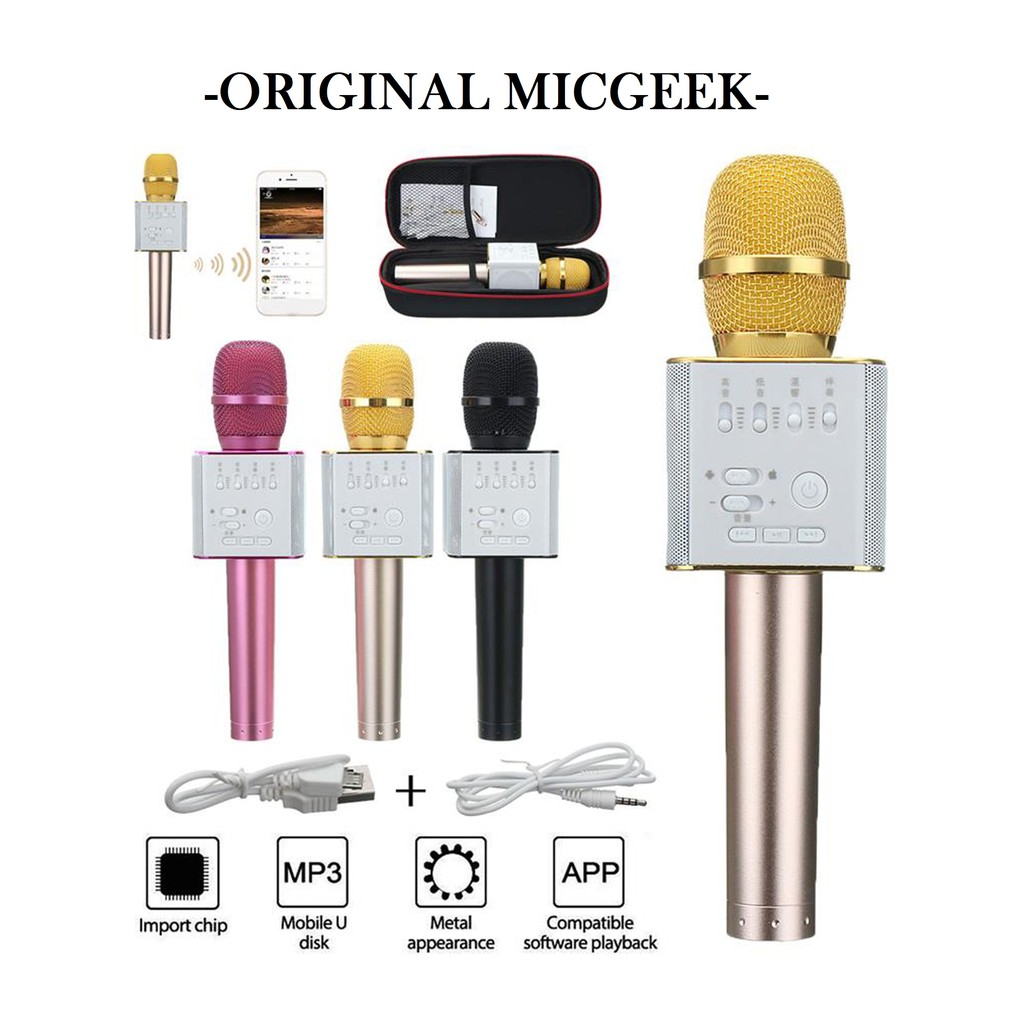 Jual Mic Q9 Wireless Bluetooth ORIGINAL Micgeek!!! Karaoke Microphone