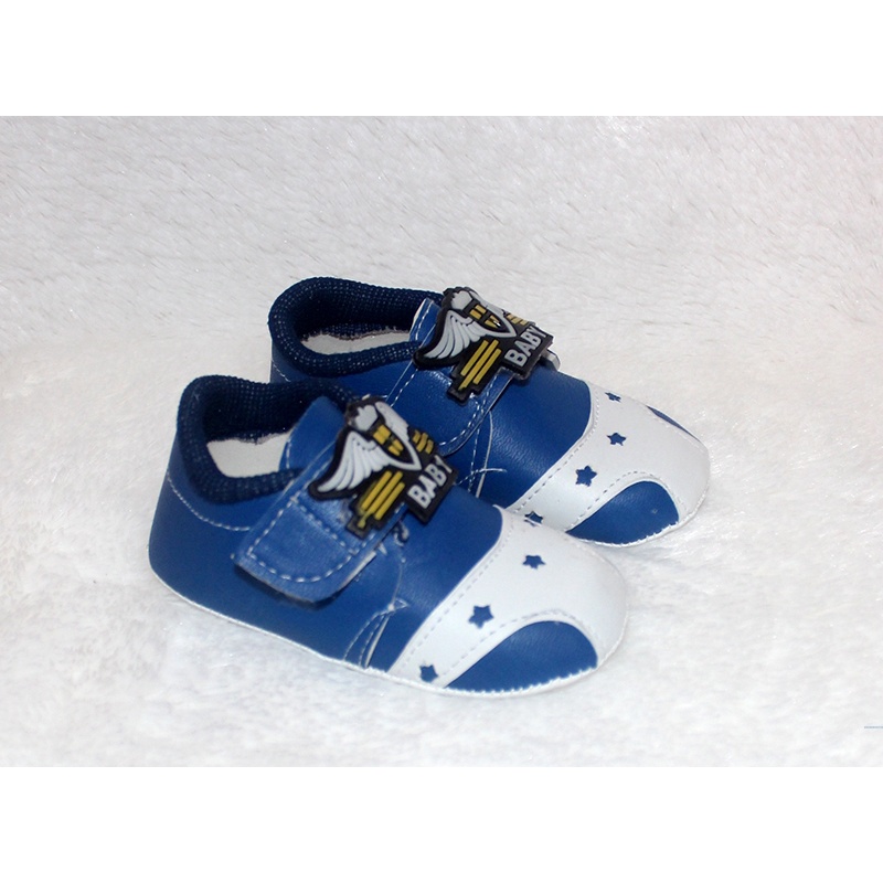 Sepatu Bayi Biru Wing/ Sepatu Bayi Prewalker Bayi Laki-Laki Trendy Murah Usia