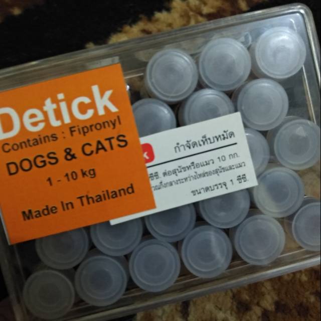 Detick 1ml 1-10kg obat kutu untuk kucing / anjing