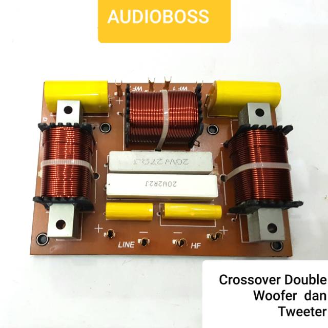 Crossover Pasif Double Woofer dan Tweeter 600 Watt Output 2 Low Woofer Bass 1 High