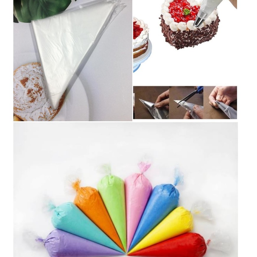 plastik segitiga / plastik butter cream 10pcs / piping bag