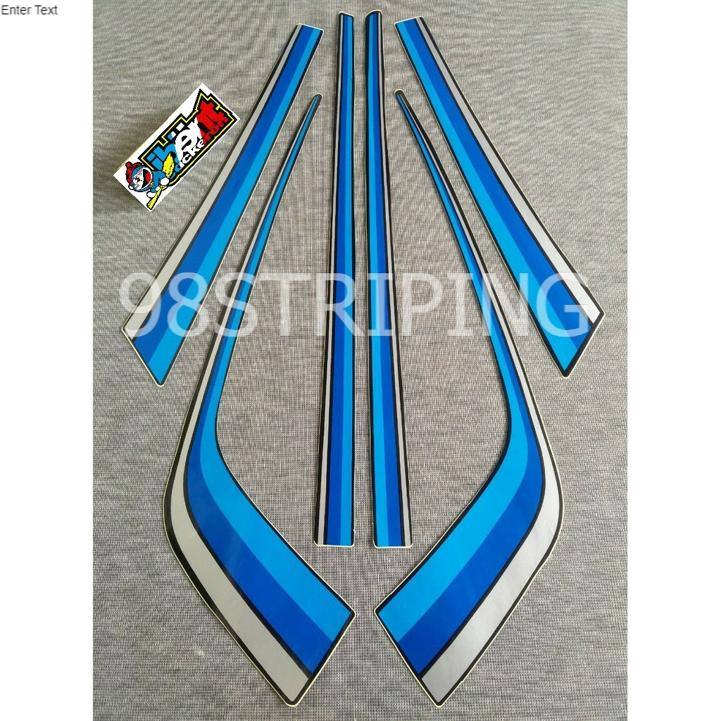 STIKER STRIPING LIS STANDAR ORI HONDA GL MAX BIRU TAHUN 1991