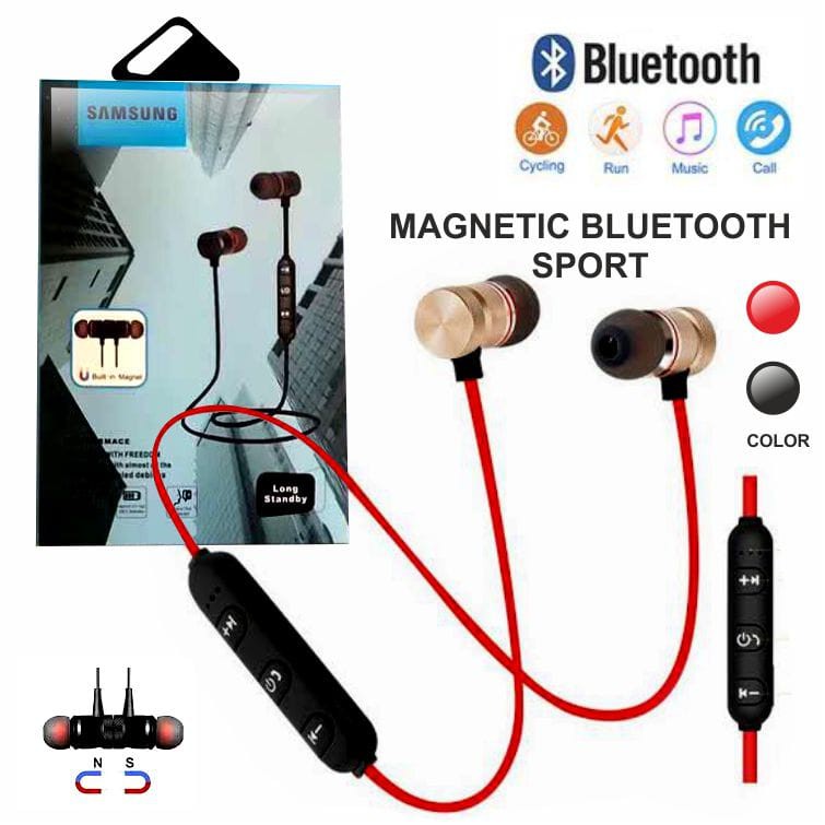 MAGNETIC Headset Bluetooth Magnet Sport Handsfree Bluetooth earphone lari jogging Earphone Bluetooth