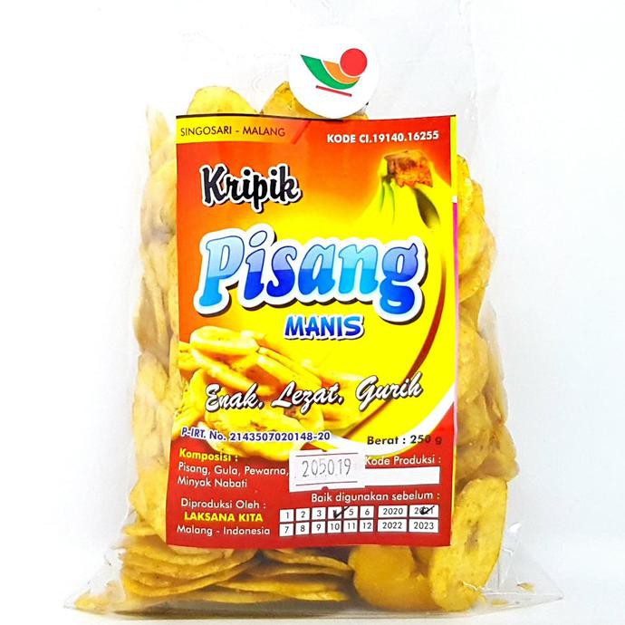 

Silahkan Order] Laksana Kita Kripik Pisang 250Gr | Keripik Manis Oleh Khas Malang Asli