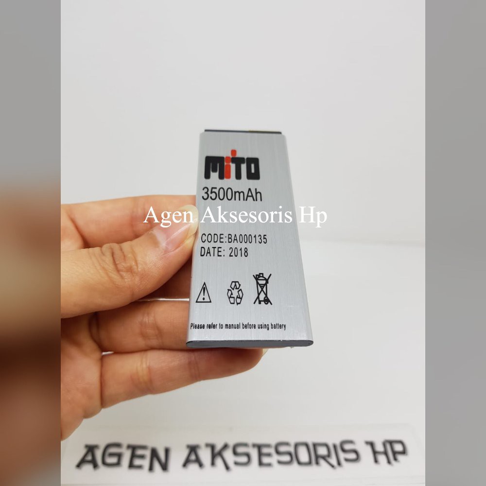 Baterai Mito A17 Batre Mito BA000135 BA-000135 BA 000135 Battery Mito Fantasy X ORIGINAL 2 IC 3500mA