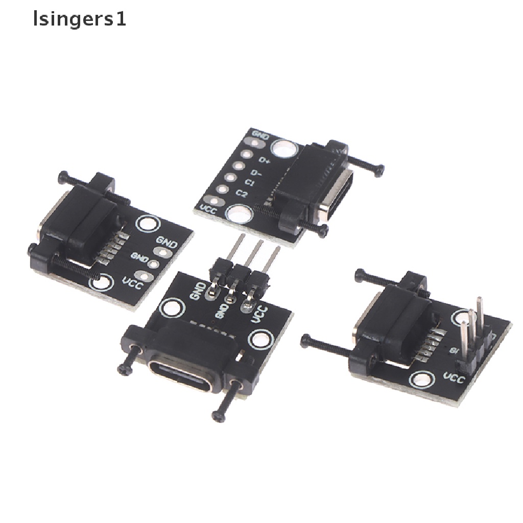 (lsingers1) 1pc Papan Tes PCB USB 3.1 Tipe C Female 12P Dengan Sekrup Adapter