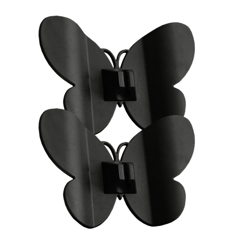 2pcs Klip Holder Kabel Listrik Model Butterfly Dengan Perekat Untuk Dapur