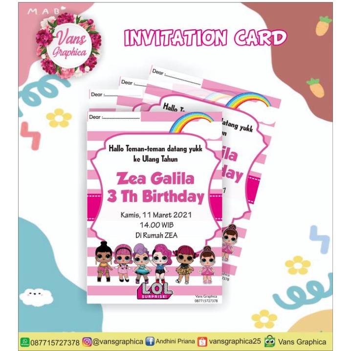 Undangan Anak Custom