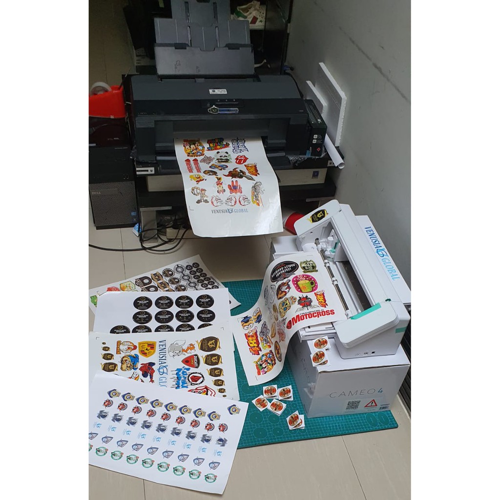 Jual Paket Usaha Cutting Stiker Print Produk Sticker Printer A3 Mesin Cutting Silhouette Cameo 7479