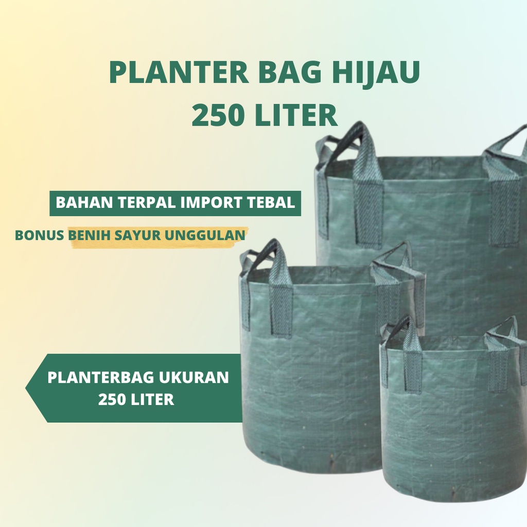 Planter Bag Hijau 250 Liter Pot Jumbo Murah Planterbag Untuk Tanaman Besar