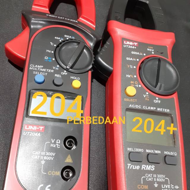 TANG AMPERE CLAMP METER AC DC UNI-T UT 204+ TERBARU | Shopee Indonesia